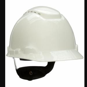 SECUREFIT 16242-NUV-H701VL Hard Hat, Front Brim Head Protection, White, No Graphics, Ratchet, HDPE, 3M | CU2KZF 796U07