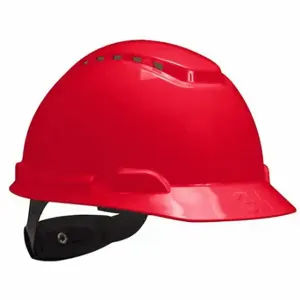 SECUREFIT 76454-NUV-H705VL Hard Hat, Front Brim Head Protection, Red, No Graphics, Ratchet, HDPE, 3M | CU2KZE 796U12