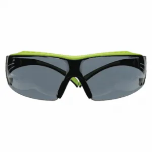 SECUREFIT SF402XAF-GRN Safety Glasses, Wraparound Frame, Frameless, Gray, Black/Green, Black/Green, Unisex | CU2LAB 498W26