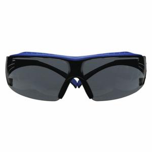 SECUREFIT SF402XSGAF-BLU Safety Glasses, Wraparound Frame, Frameless, Gray, Blue/Gray, Blue/Gray, M Eyewear Size | CU2LAD 498W23