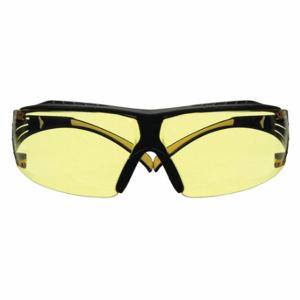 SECUREFIT SF403XSGAF-YEL Safety Glasses, Wraparound Frame, Frameless, Black/Yellow, Black/Yellow, M Eyewear Size | CU2KZZ 498W19