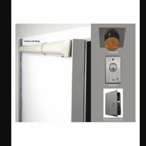 SECURITECH LISA-1DR4248-RH Anti-Ligature Door Alarm Kit, Powder Coated, Mortise, Piezo/Strobe, Alike, Right Handed | CU2LAM 413X24