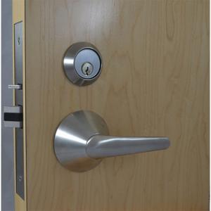 SECURITECH LSL-M2-SE2-630-LH Door Lever Lockset, Lsl Lever, Brushed Stainless Steel, Less Cylinder | CU2LCL 52HY60