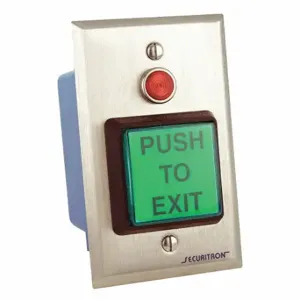 SECURITRON PB22 Push To Exit Button, Single Gang, Momentary, Green, 2 Inch Size | CU2LPG 45CG08