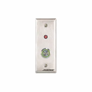 SECURITRON PB4LN-2 Push To Exit Button, Narrow Stile, Momentary, Green | CU2LPC 45CG68