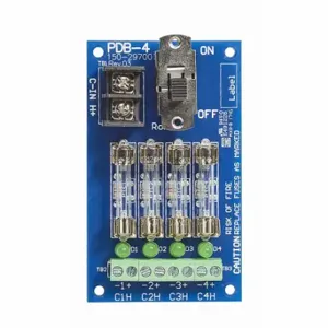 SECURITRON PDB-4F1 Power Distribution Board, Power Distribution Module, Access Control Devices, Fused | CU2LMK 48KT19