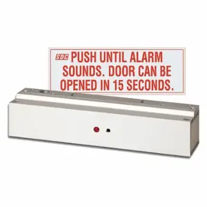 SECURITY DOOR 1581SNDV Exit Door Alarm, Brushed Chrome, Conventional Key, Delayed Egress, 15 Sec, Non-Handed | CU2LQY 28XN68