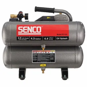 SENCO PC1131 Twin Tank Air Compressor, 4.3 gal, 2 HP | CU2LZZ 43YN56