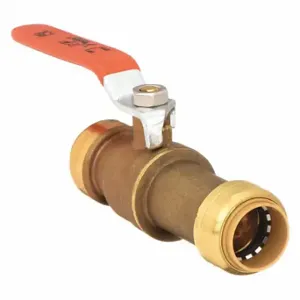 SHARKBITE 24737LF Ball Valve, 1 Inch Pipe, 1 Inch Tube, 200 PSI CWP, 32-200 Deg F, Push | CU2NAA 38EG54