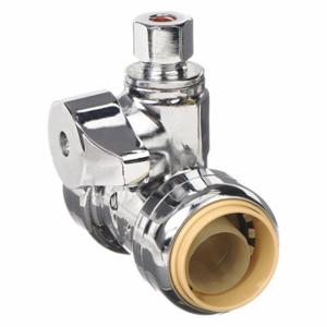 SHARKBITE 24984 Tee Stop Valve, Tee Stop Body, 1/2 Inch Size Inlet Size, 3/8 Inch Size Outlet Size | CU2NBL 45RF73