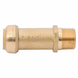 SHARKBITE U3140LF Push To Connect Slip Adapter, Brass, Push-To-Connect x Mnpt | CU2MZX 788HA0