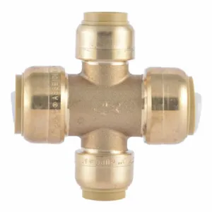 SHARKBITE U380LF Push To Connect Cross, Brass Brass | CU2NAF 788H97