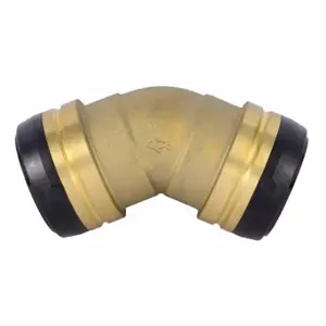 SHARKBITE UXL0554 Push To Connect Elbow, Brass, Push-To-Connect x Push-To-Connect | CU2NAN 788H96