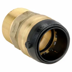 SHARKBITE UXL115450M Male Connector, Brass, Push-to-Connect x MNPT, 2 Inch Size x 2 Inch Size Tube OD, Brass | CU2NAX 499M49