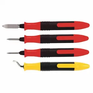 SHAVIV 154-90081 Disposable Deburring Tool Set, High Speed Steel/Plastic | CV4LPK 45NX84