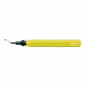 SHAVIV 155-29161 Deburring Tool Set, High Speed Steel/Steel, E, Yellow Hex Shaped Handle | CU2PNP 45NX06