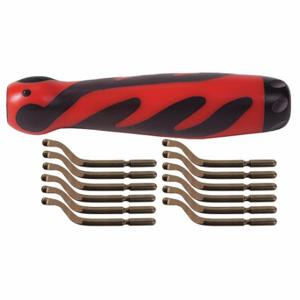 SHAVIV 3SE100VIC Deburring Tool Set, High Speed Steel/Plastic, E, E100 Blades/Mango Click E Handle | CU2PMM 45NX33