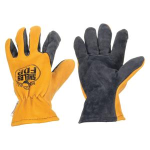 SHELBY 5280G Firefighters Gloves, Structural, Size 2XL, Brushed Pigskin Leather, Blue/Gold, 1 PR | CU2PQQ 30RR77
