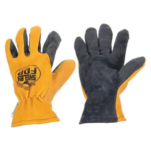 SHELBY 5280G Firefighters Gloves, Structural, Size M, Brushed Pigskin Leather, Blue/Gold, 1 PR | CU2PQX 30RR74