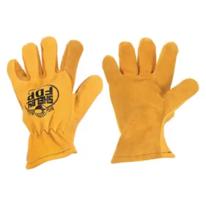 SHELBY 5282G L Firefighters Gloves, Structural, Size L, Leather, Tan, Grain Elkhide Leather, 1 PR | CU2PQW 8VYJ1