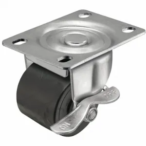 SHEPHERD CASTER C0020120ZN-POL01(KK)B Swivel Plate Caster, 2 Inch Dia, 2 13/16 Inch Height | CU2QHJ 60EY02