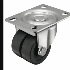 SHEPHERD CASTER C0020120ZN-POS01(KK) Swivel Plate Caster, 2 Inch Dia, 2 13/16 Inch Height, Swivel Caster | CU2QGR 60EY03