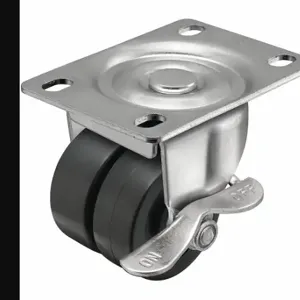 SHEPHERD CASTER C0020120ZN-POS01(KK)B Swivel Plate Caster, 2 Inch Dia, 2 13/16 Inch Height | CU2QGN 60EY04