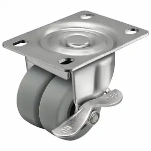 SHEPHERD CASTER C0020120ZN-TPR01(GG)B Swivel Plate Caster, 2 Inch Dia, 2 13/16 Inch Height | CU2QGP 60EY05