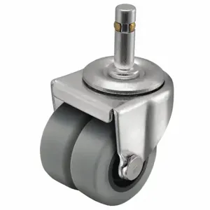 SHEPHERD CASTER C0020273ZN-TPR01(GG) Low-Profile Easy-Turn Friction-Ring Stem Caster, 2 Inch Wheel Dia, 180 lb | CU2PVC 60EZ45