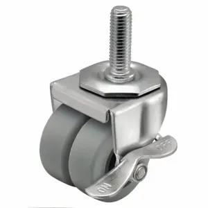 SHEPHERD CASTER C0020748ZN-TPR01(GG)B Low-Profile Easy-Turn Threaded Stem Caster, 2 Inch Wheel Dia, 180 lb | CU2PVG 60EZ52