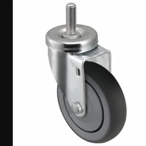 SHEPHERD CASTER PGS30748ZN-TPR33(GG) Stem Caster, 3 Inch Wheel Dia, 210 lb, 4 1/8 Inch Mounting Height, Swivel Caster, Steel | CU2QDX 60EZ57