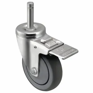 SHEPHERD CASTER PGT30273ZN-TPR33(GG) Stem Caster, 3 Inch Wheel Dia, 210 lb, 4 1/8 Inch Mounting Height, Swivel Caster, Steel | CU2QDW 60EZ72