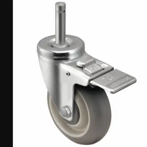 SHEPHERD CASTER PGT40273ZN-DMT32(GG) Stem Caster, 4 Inch Wheel Dia, 250 lb, 5 1/8 Inch Mounting Height, Swivel Caster, Rubber | CU2QEK 60EZ77