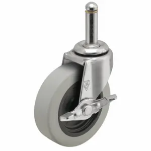 SHEPHERD CASTER PRE20273ZN-TPRB NSF-Listed Sanitary Friction-Ring Stem Caster, 2 Inch Wheel Dia, 80 lbs, Plain | CU2QKH 60FA09