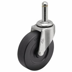 SHEPHERD CASTER PRE30273ZN-3R NSF-Listed Sanitary Friction-Ring Stem Caster, 3 Inch Wheel Dia, 110 lbs, Rubber, Std | CU2QKV 60FA58