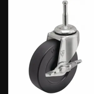 SHEPHERD CASTER PRE20302ZN-3RB Single-Wheel Grip-Neck Stem Caster, Swivel Caster With Brake, 13/16 Inch Wheel Width | CU2PYP 60FA17