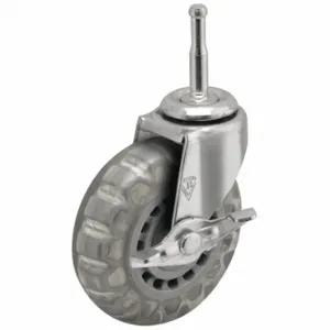 SHEPHERD CASTER PRE20302ZN-VPR01(CG)B Single-Wheel Grip-Neck Stem Caster, Swivel Caster With Brake, 13/16 Inch Wheel Width | CU2PYR 60FA23