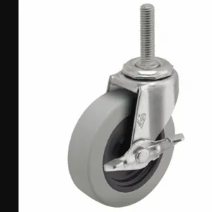 SHEPHERD CASTER PRE30748ZN-TPUB NSF-Listed Sanitary Threaded Stem Caster, 3 Inch Wheel Dia, 120 lbs, 1 1/2 Inch Stem | CU2QMU 60FC02