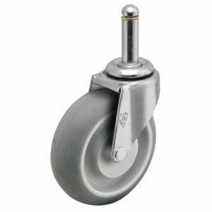 SHEPHERD CASTER PRE30223ZN-MNT NSF-Listed Sanitary Friction-Ring Stem Caster, 3 Inch Wheel Dia, 120 lbs, Rubber | CU2QLM 60FA48