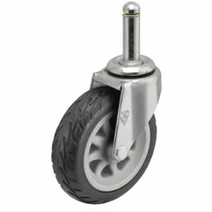 SHEPHERD CASTER PRE30273ZN-NOM NSF-Listed Sanitary Friction-Ring Stem Caster, 3 Inch Wheel Dia, 110 lbs, Rubber, Std | CU2QKU 60FA62