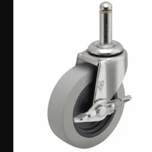 SHEPHERD CASTER PRE20223ZN-TPUB NSF-Listed Sanitary Friction-Ring Stem Caster, 2 Inch Wheel Dia, 90 lbs, Polyurethane | CU2QKQ 60FA01