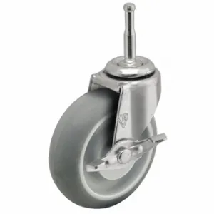 SHEPHERD CASTER PRE30302ZN-MNTB Single-Wheel Grip-Neck Stem Caster, Swivel Caster With Brake, 13/16 Inch Wheel Width | CU2PYV 60FA73