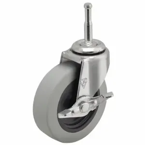 SHEPHERD CASTER PRE30302ZN-TPUB Single-Wheel Grip-Neck Stem Caster, Swivel Caster With Brake | CU2PYK 60FA77