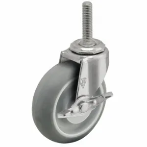 SHEPHERD CASTER PRE30634ZN-MNTB NSF-Listed Sanitary Threaded Stem Caster, 3 Inch Wheel Dia, 120 lbs, 1 Inch Stem | CU2QMY 60FA85