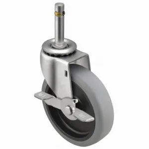 SHEPHERD CASTER PRE40273ZN-TPUB Sanitary Plate Caster, 4 Inch Dia, Swivel Caster With Brake | CU2PXZ 60FC12