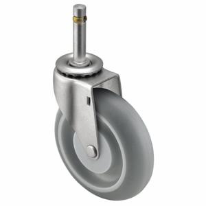 SHEPHERD CASTER PRE50273ZN-MNT NSF-Listed Sanitary Friction-Ring Stem Caster, 5 Inch Wheel Dia, 160 lbs, Rubber | CU2PZL 60FC25