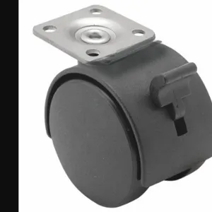 SHEPHERD CASTER PTW50101BK-B Plate Caster, 2 Inch Dia, 2 5/8 Inch Height, Swivel Caster With Brake | CU2QBM 60EZ26