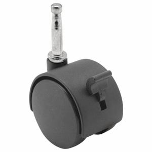 SHEPHERD CASTER PTW40302BK-B Stem Caster, Swivel Caster With Brake, Pla Inch, Non-Marking, Face Contact Brake, Nylon | CU2QFH 60FC72