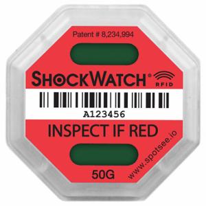 SHOCKWATCH SWRFID-50G Rfid Impact Tag, 50, 1 11/16 Zoll Etikettenbreite, 1 11/16 Zoll Etikettenhöhe, Englisch | CU2QTC 61HL50