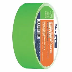 SHURTAPE PC 619 FLG-48mm x 55m-24 rls/cs Duct Tape, 1 7/8 Inch X 60 Yd, Fluorescent Green, Continuous Roll | CU2QWF 53XM33